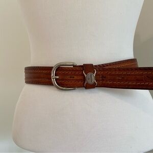 Alberto Corsi maroon brown belt El Sombrero western style genuine leather 38